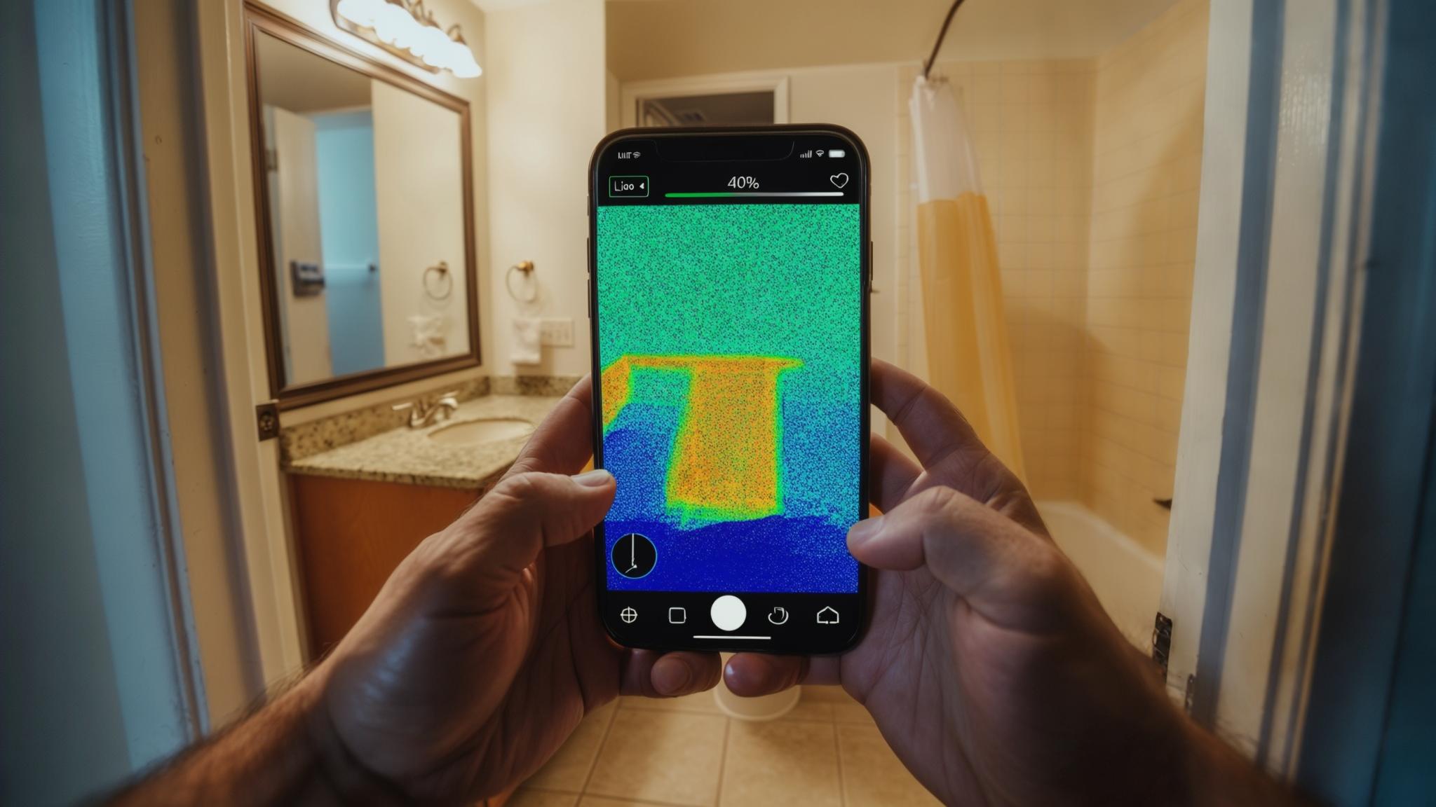Thermal scan showing room analysis